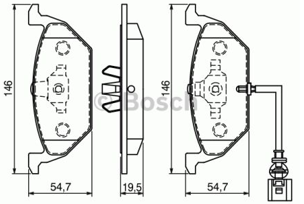 Placute frana fata VW Golf IV BOSCH